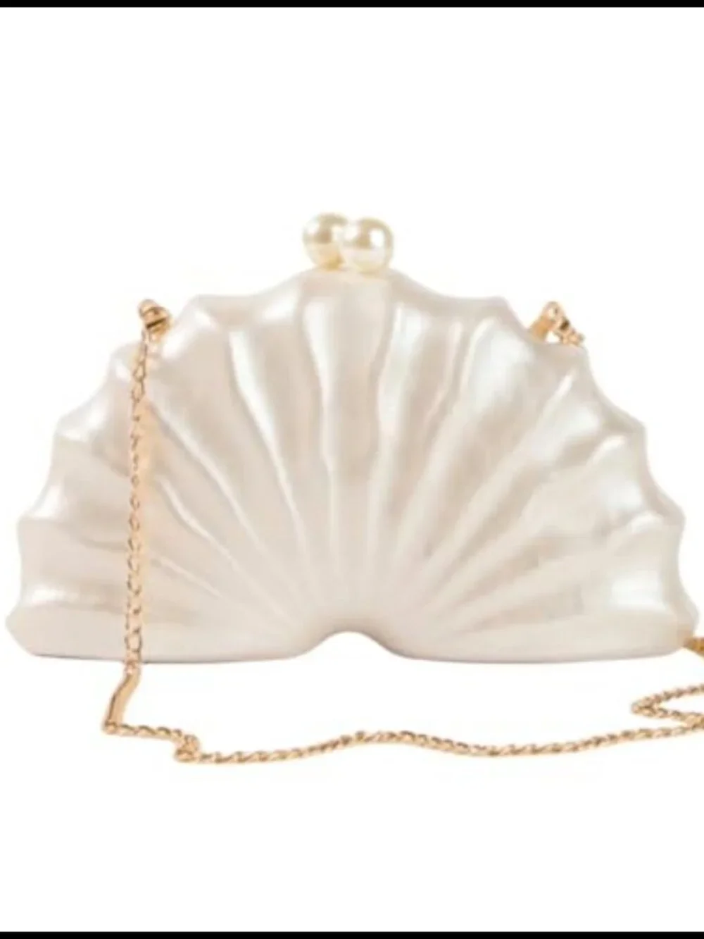 Acrylic Shell Clutch Evening Bag Detachable Chain Shoulder Bag Formal Event